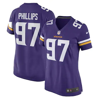 womens nike harrison phillips purple minnesota vikings game